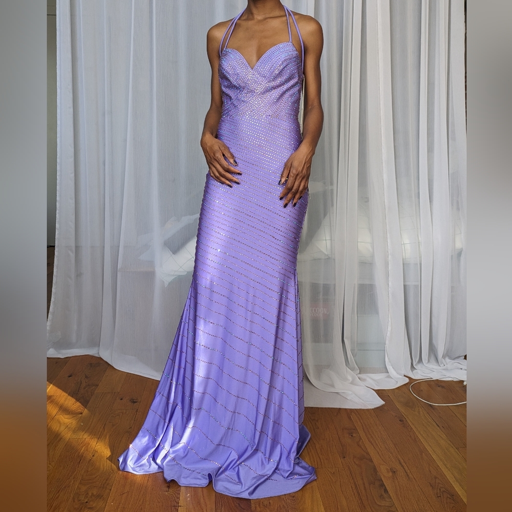 NWT FAVIANA Charmeuse Heat-Stone Patterned Dress | Size 4 Small